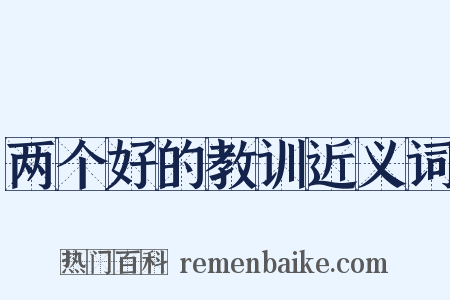 两个好的教训近义词是什么意思的图片